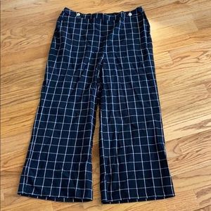 Stylish Black and White Checkered Women's Pants